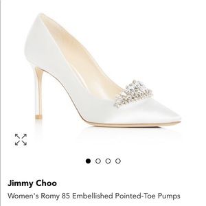 Jimmy Choo Romy 85 Ivory Tiara Heels